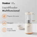 Processador de alimentos Gaabor 3 em 1 com 3 tigelas, 3 lâminas, bivolt, 400 W, aço inoxidável, JM-12E01A