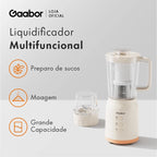 Processador de alimentos Gaabor 3 em 1 com 3 tigelas, 3 lâminas, bivolt, 400 W, aço inoxidável, JM-12E01A