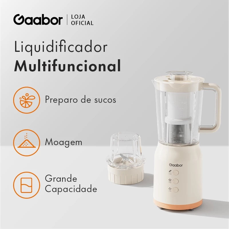 Processador de alimentos Gaabor 3 em 1 com 3 tigelas, 3 lâminas, bivolt, 400 W, aço inoxidável, JM-12E01A