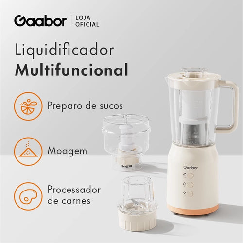 Processador multifuncional Gaabor 3-in-1, Crusher, Grinder, Juicer, 400W, Bivolt, JM-12E01APro