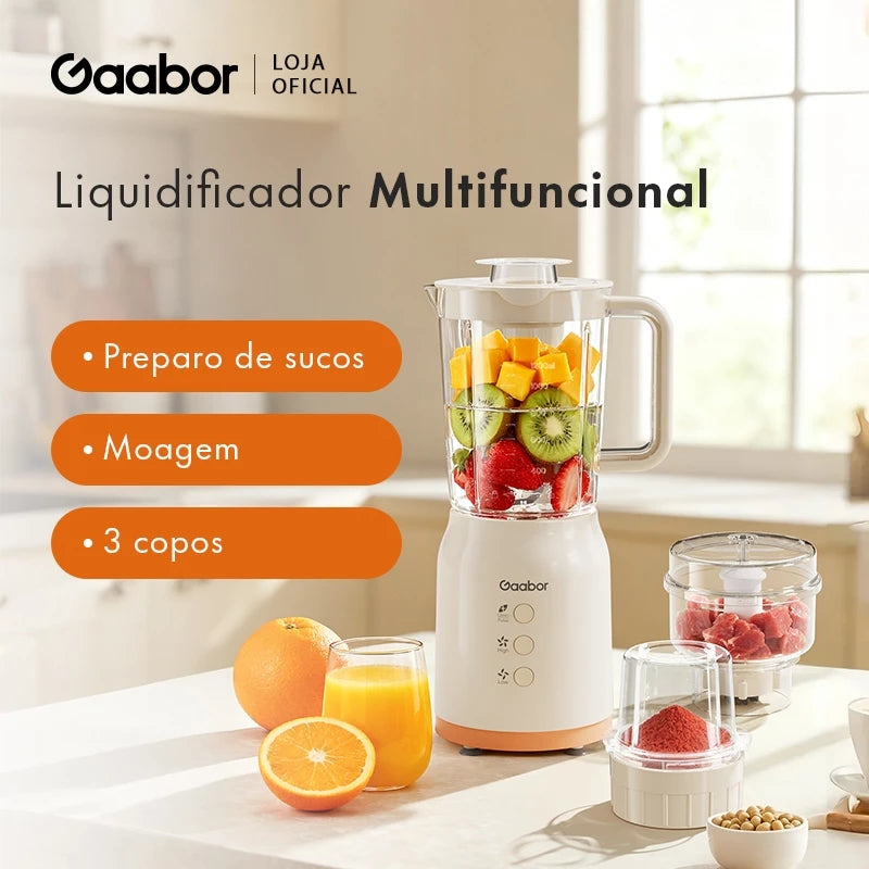 Processador multifuncional Gaabor 3-in-1, Crusher, Grinder, Juicer, 400W, Bivolt, JM-12E01APro