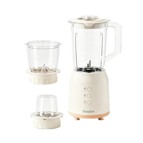 Processador de alimentos Gaabor 3 em 1 com 3 tigelas, 3 lâminas, bivolt, 400 W, aço inoxidável, JM-12E01A