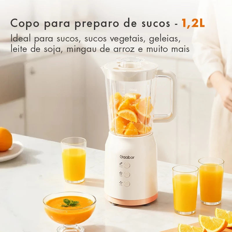 Processador de alimentos Gaabor 3 em 1 com 3 tigelas, 3 lâminas, bivolt, 400 W, aço inoxidável, JM-12E01A