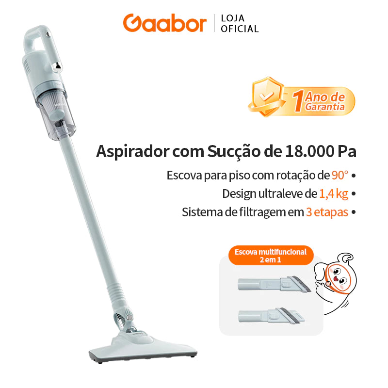 Gaabor 2-in-1 Corded Vacuum Cleaner with 4.5m Cord, Strong Suction 18000Pa, Washable Filter, 0.5L CW-18M02A
